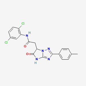 molecular formula C19H15Cl2N5O2 B11289040 N-(2,5-dichlorophenyl)-2-[2-(4-methylphenyl)-5-oxo-5,6-dihydro-4H-imidazo[1,2-b][1,2,4]triazol-6-yl]acetamide 