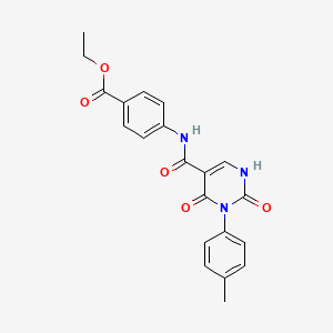 Ethyl 4-(2,4-dioxo-3-(p-tolyl)-1,2,3,4-tetrahydropyrimidine-5-carboxamido)benzoate