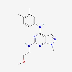 N~4~-(3,4-dimethylphenyl)-N~6~-(2-methoxyethyl)-1-methyl-1H-pyrazolo[3,4-d]pyrimidine-4,6-diamine