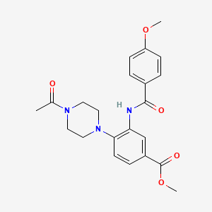 Methyl 4-(4-acetylpiperazin-1-yl)-3-{[(4-methoxyphenyl)carbonyl]amino}benzoate