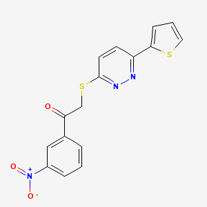 1-(3-Nitrophenyl)-2-((6-(thiophen-2-yl)pyridazin-3-yl)thio)ethanone