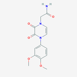 2-(4-(3,4-dimethoxyphenyl)-2,3-dioxo-3,4-dihydropyrazin-1(2H)-yl)acetamide