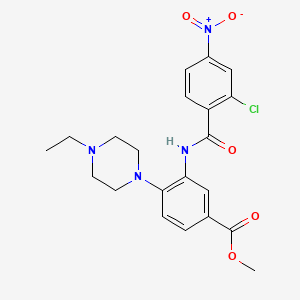 Methyl 3-(2-chloro-4-nitrobenzamido)-4-(4-ethylpiperazin-1-YL)benzoate