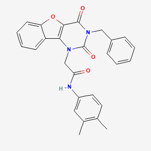 2-(3-benzyl-2,4-dioxo-3,4-dihydrobenzofuro[3,2-d]pyrimidin-1(2H)-yl)-N-(3,4-dimethylphenyl)acetamide