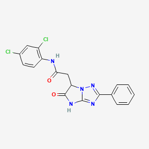 N-(2,4-dichlorophenyl)-2-(5-oxo-2-phenyl-5,6-dihydro-4H-imidazo[1,2-b][1,2,4]triazol-6-yl)acetamide