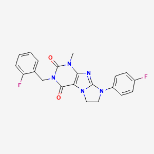 6-(4-Fluorophenyl)-2-[(2-fluorophenyl)methyl]-4-methyl-7,8-dihydropurino[7,8-a]imidazole-1,3-dione