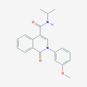 molecular formula C20H20N2O3 B11289188 N-isopropyl-2-(3-methoxyphenyl)-1-oxo-1,2-dihydroisoquinoline-4-carboxamide 