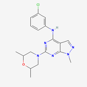 N-(3-chlorophenyl)-6-(2,6-dimethylmorpholin-4-yl)-1-methyl-1H-pyrazolo[3,4-d]pyrimidin-4-amine