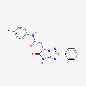 molecular formula C19H17N5O2 B11289202 N-(4-methylphenyl)-2-(5-oxo-2-phenyl-5,6-dihydro-4H-imidazo[1,2-b][1,2,4]triazol-6-yl)acetamide 