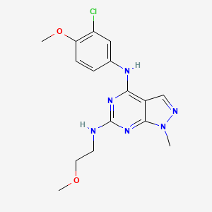 N~4~-(3-chloro-4-methoxyphenyl)-N~6~-(2-methoxyethyl)-1-methyl-1H-pyrazolo[3,4-d]pyrimidine-4,6-diamine