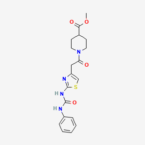 Methyl 1-(2-(2-(3-phenylureido)thiazol-4-yl)acetyl)piperidine-4-carboxylate