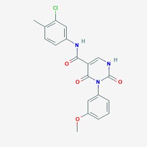 N-(3-chloro-4-methylphenyl)-3-(3-methoxyphenyl)-2,4-dioxo-1,2,3,4-tetrahydropyrimidine-5-carboxamide