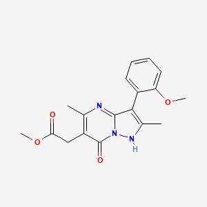 Methyl [3-(2-methoxyphenyl)-2,5-dimethyl-7-oxo-4,7-dihydropyrazolo[1,5-a]pyrimidin-6-yl]acetate