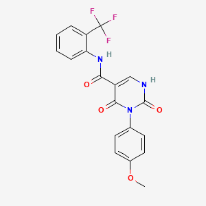 3-(4-methoxyphenyl)-2,4-dioxo-N-[2-(trifluoromethyl)phenyl]-1,2,3,4-tetrahydropyrimidine-5-carboxamide