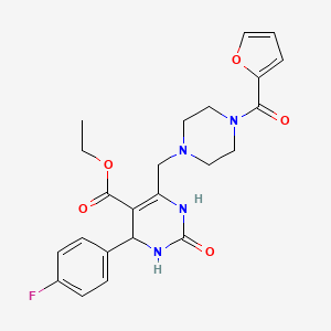 Ethyl 4-(4-fluorophenyl)-6-{[4-(furan-2-ylcarbonyl)piperazin-1-yl]methyl}-2-oxo-1,2,3,4-tetrahydropyrimidine-5-carboxylate