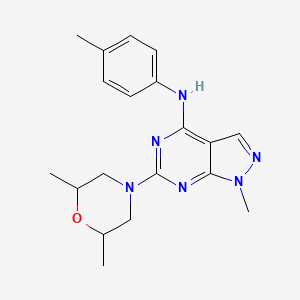 molecular formula C19H24N6O B11289397 6-(2,6-dimethylmorpholin-4-yl)-1-methyl-N-(4-methylphenyl)-1H-pyrazolo[3,4-d]pyrimidin-4-amine 