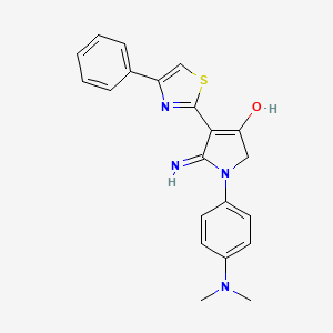 5-amino-1-[4-(dimethylamino)phenyl]-4-(4-phenyl-1,3-thiazol-2-yl)-1,2-dihydro-3H-pyrrol-3-one