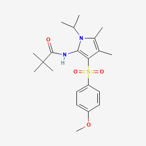 N-{3-[(4-methoxyphenyl)sulfonyl]-4,5-dimethyl-1-(propan-2-yl)-1H-pyrrol-2-yl}-2,2-dimethylpropanamide