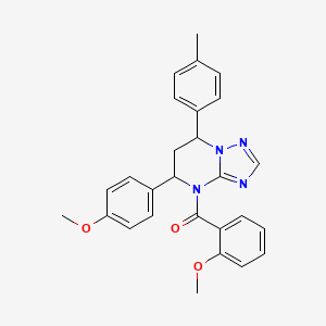 (2-methoxyphenyl)[5-(4-methoxyphenyl)-7-(4-methylphenyl)-6,7-dihydro[1,2,4]triazolo[1,5-a]pyrimidin-4(5H)-yl]methanone