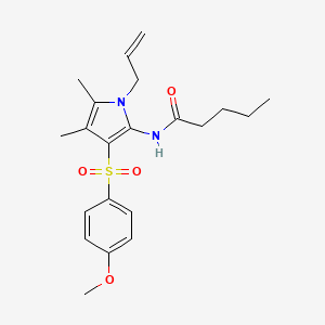 N-{3-[(4-methoxyphenyl)sulfonyl]-4,5-dimethyl-1-(prop-2-en-1-yl)-1H-pyrrol-2-yl}pentanamide