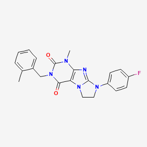 6-(4-Fluorophenyl)-4-methyl-2-[(2-methylphenyl)methyl]-7,8-dihydropurino[7,8-a]imidazole-1,3-dione