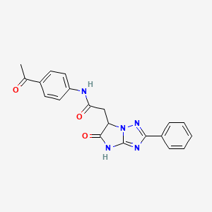 N-(4-acetylphenyl)-2-(5-oxo-2-phenyl-5,6-dihydro-4H-imidazo[1,2-b][1,2,4]triazol-6-yl)acetamide