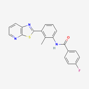 4-Fluoro-N-(2-methyl-3-{[1,3]thiazolo[5,4-B]pyridin-2-YL}phenyl)benzamide