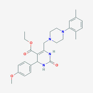 Ethyl 6-{[4-(2,5-dimethylphenyl)piperazin-1-yl]methyl}-4-(4-methoxyphenyl)-2-oxo-1,2,3,4-tetrahydropyrimidine-5-carboxylate