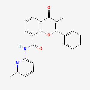 3-methyl-N-(6-methylpyridin-2-yl)-4-oxo-2-phenyl-4H-chromene-8-carboxamide