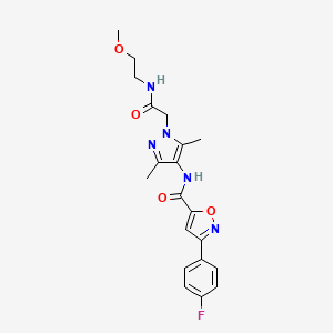 3-(4-fluorophenyl)-N-(1-{2-[(2-methoxyethyl)amino]-2-oxoethyl}-3,5-dimethyl-1H-pyrazol-4-yl)-1,2-oxazole-5-carboxamide