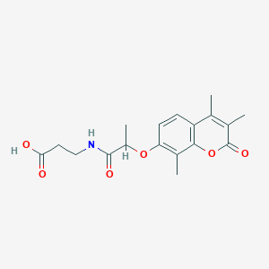 N-{2-[(3,4,8-trimethyl-2-oxo-2H-chromen-7-yl)oxy]propanoyl}-beta-alanine