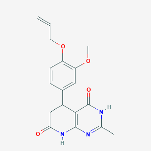 molecular formula C18H19N3O4 B11289543 7-hydroxy-5-[3-methoxy-4-(prop-2-en-1-yloxy)phenyl]-2-methyl-5,6-dihydropyrido[2,3-d]pyrimidin-4(3H)-one 