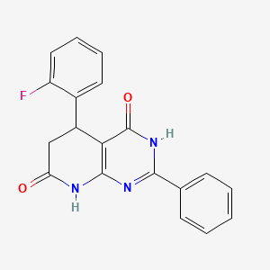 5-(2-fluorophenyl)-4-hydroxy-2-phenyl-5,8-dihydropyrido[2,3-d]pyrimidin-7(6H)-one