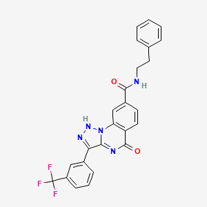 5-oxo-N-phenethyl-3-(3-(trifluoromethyl)phenyl)-4,5-dihydro-[1,2,3]triazolo[1,5-a]quinazoline-8-carboxamide