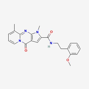 N-[2-(2-methoxyphenyl)ethyl]-1,9-dimethyl-4-oxo-1,4-dihydropyrido[1,2-a]pyrrolo[2,3-d]pyrimidine-2-carboxamide