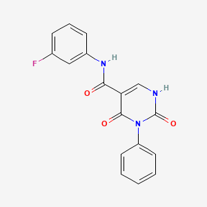 N-(3-fluorophenyl)-2,4-dioxo-3-phenyl-1,2,3,4-tetrahydropyrimidine-5-carboxamide