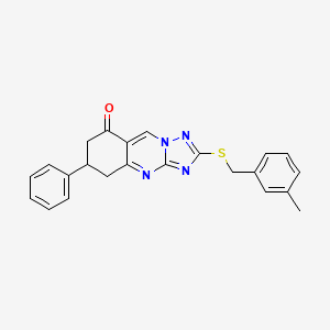 2-[(3-methylbenzyl)sulfanyl]-6-phenyl-6,7-dihydro[1,2,4]triazolo[5,1-b]quinazolin-8(5H)-one