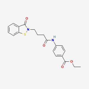 ethyl 4-{[4-(3-oxo-1,2-benzothiazol-2(3H)-yl)butanoyl]amino}benzoate