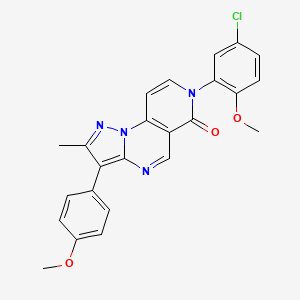 7-(5-chloro-2-methoxyphenyl)-3-(4-methoxyphenyl)-2-methylpyrazolo[1,5-a]pyrido[3,4-e]pyrimidin-6(7H)-one