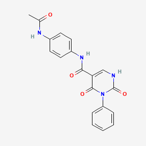 N-(4-acetamidophenyl)-2,4-dioxo-3-phenyl-1,2,3,4-tetrahydropyrimidine-5-carboxamide