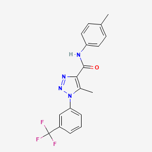 5-methyl-N-(4-methylphenyl)-1-[3-(trifluoromethyl)phenyl]-1H-1,2,3-triazole-4-carboxamide