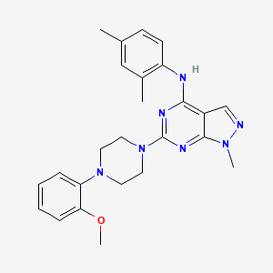 molecular formula C25H29N7O B11289640 N-(2,4-dimethylphenyl)-6-[4-(2-methoxyphenyl)piperazin-1-yl]-1-methyl-1H-pyrazolo[3,4-d]pyrimidin-4-amine 