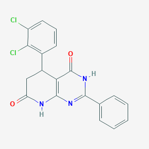 molecular formula C19H13Cl2N3O2 B11289654 5-(2,3-dichlorophenyl)-4-hydroxy-2-phenyl-5,8-dihydropyrido[2,3-d]pyrimidin-7(6H)-one 