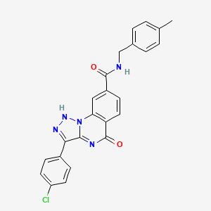 molecular formula C24H18ClN5O2 B11289707 3-(4-chlorophenyl)-N-(4-methylbenzyl)-5-oxo-4,5-dihydro-[1,2,3]triazolo[1,5-a]quinazoline-8-carboxamide 