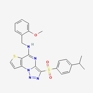 N-(2-methoxybenzyl)-3-{[4-(propan-2-yl)phenyl]sulfonyl}thieno[2,3-e][1,2,3]triazolo[1,5-a]pyrimidin-5-amine