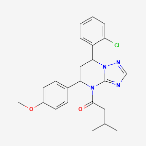 1-[7-(2-chlorophenyl)-5-(4-methoxyphenyl)-6,7-dihydro[1,2,4]triazolo[1,5-a]pyrimidin-4(5H)-yl]-3-methylbutan-1-one