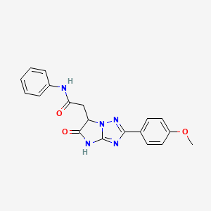 2-[2-(4-methoxyphenyl)-5-oxo-5,6-dihydro-4H-imidazo[1,2-b][1,2,4]triazol-6-yl]-N-phenylacetamide