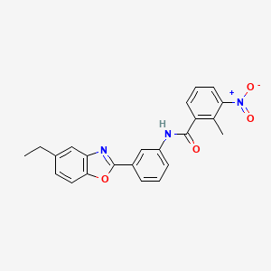 N-[3-(5-ethyl-1,3-benzoxazol-2-yl)phenyl]-2-methyl-3-nitrobenzamide