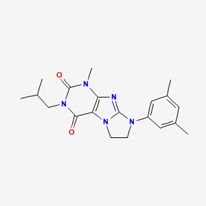 8-(3,5-dimethylphenyl)-1-methyl-3-(2-methylpropyl)-1H,2H,3H,4H,6H,7H,8H-imidazo[1,2-g]purine-2,4-dione