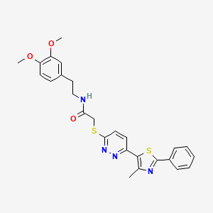 N-(3,4-dimethoxyphenethyl)-2-((6-(4-methyl-2-phenylthiazol-5-yl)pyridazin-3-yl)thio)acetamide